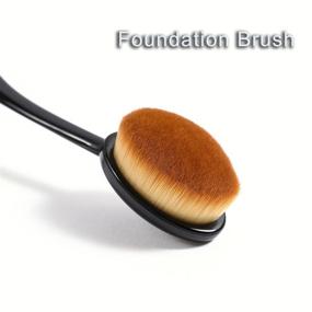 img 2 attached to SaiLine New Foundation Cream Contour Powder Concealer Cosmetic Makeup Brush Set with Toothbrush Mixing - Complete Foundation Tool Set