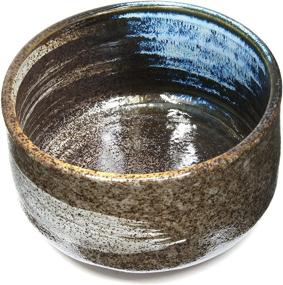 img 3 attached to 🍵 Authentic Japanese Handcrafted Matcha Tea Bowl: Brown Mino Ware Pottery for Traditional Matcha Tea Ceremony - Hagoromo Chawan