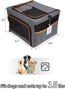 img 1 attached to AIPERRO Collapsible Dog Car Booster Seat with Reinforced Metal Frame - Portable Pet Travel Carrier for Small Dogs and Cats, Top Cover, Puppy Car Carrier Bag with Pee Pad