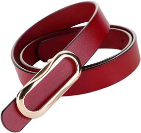 img 4 attached to 【CaserBay】Women Fashion Waistband Jeans【Suit 1 Burgundy】 Women's Accessories for Belts