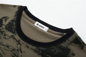 img 2 attached to KLIEGOU Men's Clothing: Hipster Ripped Hemline Pattern T-Shirts & Tanks