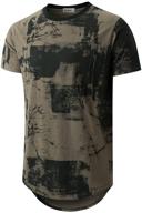 kliegou men's clothing: hipster ripped hemline pattern t-shirts & tanks logo