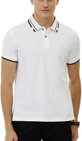 img 4 attached to 👔 Classic Cotton Men's Clothing and Shirts with Striped Collar Sleeves