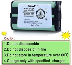 img 1 attached to 3 Pack OXWINOU 3.6V Home Phone Battery Compatible with HHR-P104, HHR-P104A, KX-FG6550, KX-FPG391,KX-TG2388B KX-TG2396 - Ideal Replacement for Phone