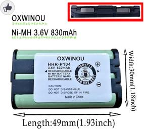 img 2 attached to 3 Pack OXWINOU 3.6V Home Phone Battery Compatible with HHR-P104, HHR-P104A, KX-FG6550, KX-FPG391,KX-TG2388B KX-TG2396 - Ideal Replacement for Phone