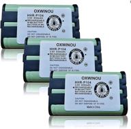 3 pack oxwinou 3.6v home phone battery compatible with hhr-p104, hhr-p104a, kx-fg6550, kx-fpg391,kx-tg2388b kx-tg2396 - ideal replacement for phone logo