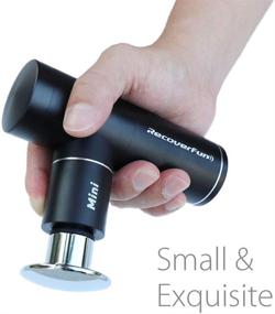 img 3 attached to 🔫 Recoverfun Mini Massage Gun - Handheld Portable Percussion Therapy Deep Tissue Muscle Massager with Aluminum Heads and Type-c Charging for Stiffness and Pain Relief - Ideal for Home, Office, and Travel (Black)