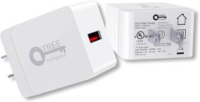 img 4 attached to 🔌 2-пак. Белый адаптер быстрой зарядки, QTREE 18W QC 3.0 USB зарядное устройство для iPhone 11/X/8, iPad, Kindle, Samsung Galaxy, LG, беспроводное зарядное устройство и другие - быстрое зарядное устройство для телефона