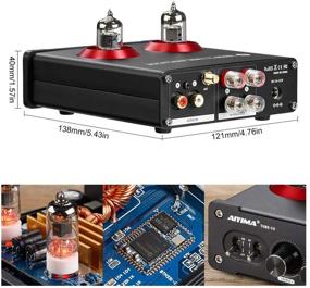 img 3 attached to AIYIMA Tube T4 HiFi Stereo Audio Power Amplifier Bluetooth 5.1 Vacuum Tube Amp - 100Wx2 Stereo Receiver APTX-HD for Home Theater System + DC 32V Power Adapter (Black- T4)