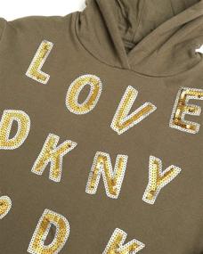 img 1 attached to Толстовка для девочек DKNY Флисовый пуловер