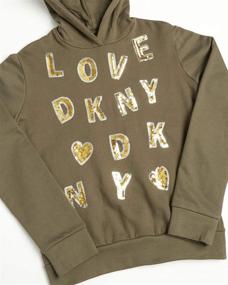 img 2 attached to Толстовка для девочек DKNY Флисовый пуловер