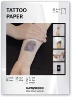 🌞 high-quality sunnyscopa printable temporary tattoo paper for laser printers - us letter size 8.5"x11" - 10 sheets: customize your skin with diy personalized image transfer! create stunning custom waterslide decals, stencils, and henna designs. logo