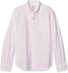 img 4 attached to 👔 Classic Boys' Uniform Long-Sleeve Button-Down Shirts by Amazon Essentials