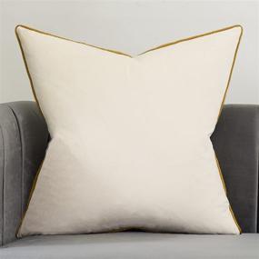 img 4 attached to Avigers White Solid Cushion Case - 24 x 24 Inches Luxury Modern Square Throw Pillow Cover for Couch, Living Room, Bedroom, Car - Decorative Pillow, 60 x 60cm