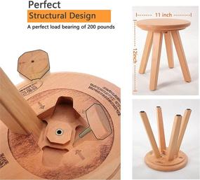 img 1 attached to Mid Century Wood Plant Stand: Stylish Flower Pot Holder for 🌿 Indoor Plants (300lbs Capacity) - Perfect for Patio, Living Room & Bedroom