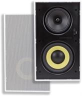 🔊 monoprice - caliber series 6.5" 3-way aramid fiber in-wall speakers (pair) with concentric mid/highs and titanium silk dome tweeters - model 107604 logo