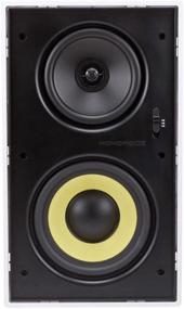 img 2 attached to 🔊 Monoprice - Caliber Series 6.5" 3-Way Aramid Fiber In-Wall Speakers (Pair) with Concentric Mid/Highs and Titanium Silk Dome Tweeters - Model 107604