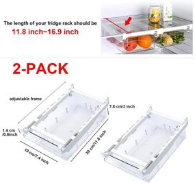 img 3 attached to LALASTAR Fridge Drawers, 2-Pack Clear Organizer Bins with Handles - Perfect Storage Solution for Mini Refrigerators and Fridge Shelves Under 0.6