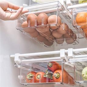 img 4 attached to LALASTAR Fridge Drawers, 2-Pack Clear Organizer Bins with Handles - Perfect Storage Solution for Mini Refrigerators and Fridge Shelves Under 0.6