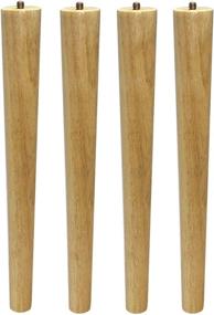 img 4 attached to 🪑 Sopicoz 16-inch Wood Furniture Legs for Coffee Table and End Table - Mid-Century Modern DIY Tapered Natural Threaded Legs with 5/16'' Hanger Bolts (Pack of 4)