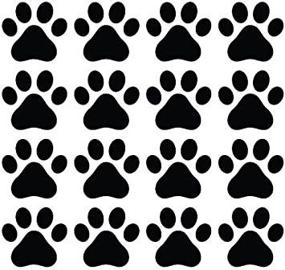 img 3 attached to 🐾 CMI356 Dog Paw Prints - Vinyl Decal Sticker for Walls, Electronics (BLACK, 16) - Trendy Pet-inspired Décor for Walls and Gadgets