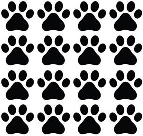 img 1 attached to 🐾 CMI356 Dog Paw Prints - Vinyl Decal Sticker for Walls, Electronics (BLACK, 16) - Trendy Pet-inspired Décor for Walls and Gadgets