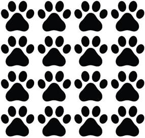 img 2 attached to 🐾 CMI356 Dog Paw Prints - Vinyl Decal Sticker for Walls, Electronics (BLACK, 16) - Trendy Pet-inspired Décor for Walls and Gadgets