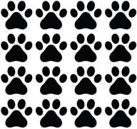 🐾 cmi356 dog paw prints - vinyl decal sticker for walls, electronics (black, 16) - trendy pet-inspired décor for walls and gadgets logo