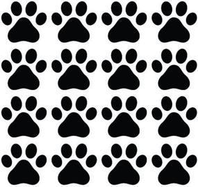img 4 attached to 🐾 CMI356 Dog Paw Prints - Vinyl Decal Sticker for Walls, Electronics (BLACK, 16) - Trendy Pet-inspired Décor for Walls and Gadgets