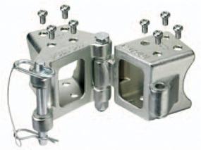 img 2 attached to 🔧 Fulton HDPB350101 Fold-Away Bolt-On Hinge Kit for 3" x 5" Trailer Beam - up to 9,000 lb. GTW, Silver: Superior Folding Trailer Hinge Kit for Heavy-Duty Trailers!