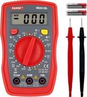 🔧 range digital multimeter and volt tester with continuity, diode and resistance test - dual fused for anti-burn (red) logo