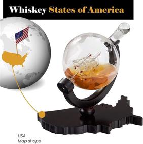 img 3 attached to Whiskey Decanter USA Map Tray