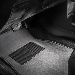 img 2 attached to FH Group F14403GRAY Gray Carpet Floor Mat Set with Heel Pad - 4-Piece Deluxe for Cars, Trucks, Vans & SUVs: Premium Quality & Ultimate Protection