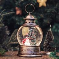 🎅 enchanting tijnn 8.5" snow globes christmas with music - stunning indoor christmas decorations & mesmerizing snow spinning water - perfect home decoration and gift logo