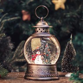 img 4 attached to 🎅 Enchanting TIJNN 8.5" Snow Globes Christmas with Music - Stunning Indoor Christmas Decorations & Mesmerizing Snow Spinning Water - Perfect Home Decoration and Gift