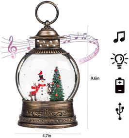 img 2 attached to 🎅 Enchanting TIJNN 8.5" Snow Globes Christmas with Music - Stunning Indoor Christmas Decorations & Mesmerizing Snow Spinning Water - Perfect Home Decoration and Gift