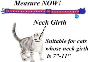 img 2 attached to 🐱 2-Pack Cat Collar Breakaway Safety Adjustable Collars with Bell for Kittens - BoomBone USA