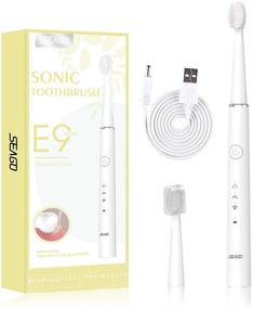 img 4 attached to Seago SG548 Rechargeable Sonic Toothbrush for Kids 6+ with Intelligent Timer - Waterproof IPX7, Electric Toothbrush with 2 Replaceable Soft Bristles Head (White)