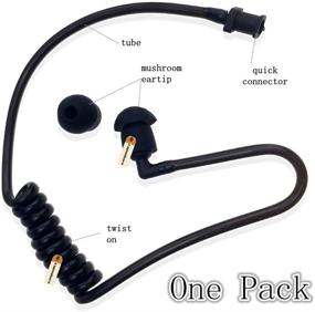 img 3 attached to 10Pcs Lsgoodcare Replacement Coil Audio Tubes with Earbuds Eartips - Compatible for Motorola, Midland, 🎧 and Kenwood Two Way Radio Surveillance Headset Earpiece - Twist On Acoustic Tubes in Sleek Black Color