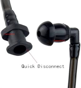 img 1 attached to 10Pcs Lsgoodcare Replacement Coil Audio Tubes with Earbuds Eartips - Compatible for Motorola, Midland, 🎧 and Kenwood Two Way Radio Surveillance Headset Earpiece - Twist On Acoustic Tubes in Sleek Black Color