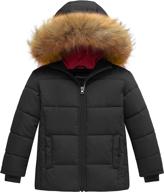 🧥 water resistant winter coat for girls - stay warm with wantdo's insulated puffer jacket featuring a hood логотип