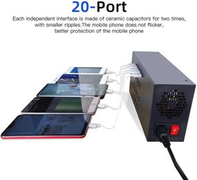 img 2 attached to 🔌 Kerpu 20 Port Charging Station: Многопортовое USB зарядное устройство для iPhone, iPad, Samsung, планшетов и многое другое!