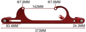 img 3 attached to Top10 Racing Throttle Cable Bracket 4150 4160 Series Throttle Brackets Billet Aluminum Anodized Throttle Cable Bracket Adjustable (Red)