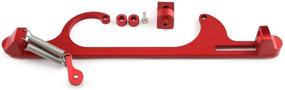 img 4 attached to Top10 Racing Throttle Cable Bracket 4150 4160 Series Throttle Brackets Billet Aluminum Anodized Throttle Cable Bracket Adjustable (Red)