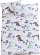 🦖 jsd dinosaur kids printed sheet set twin: soft microfiber bed sheets with cute patterns and deep pockets - 3 piece pack logo