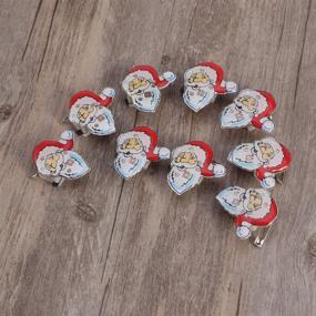 img 1 attached to 25Pcs LED Santa Claus Brooch Christmas Pin - BESTOYARD Children Gift Party Favors & Decorations