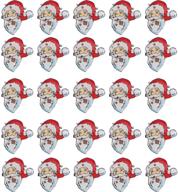 25pcs led santa claus brooch christmas pin - bestoyard children gift party favors & decorations logo
