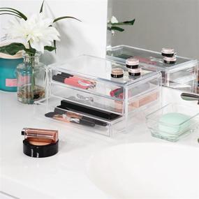 img 2 attached to Clear & Stackable: Richards Homewares 3-Drawer Clearly Chic Cosmetic Organizer