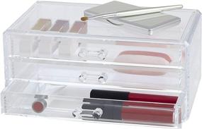 img 4 attached to Clear & Stackable: Richards Homewares 3-Drawer Clearly Chic Cosmetic Organizer