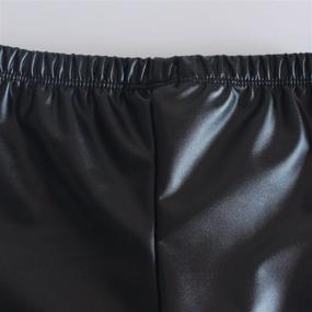 img 2 attached to Trendy and Stylish Messy Code Baby Girls Pants: Faux Leather Leggings for Toddlers